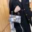 Elegant PU Leather Snakeskin Print Crossbody Bag
