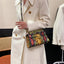 Elegant PU Leather Snakeskin Print Crossbody Bag