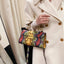 Elegant PU Leather Snakeskin Print Crossbody Bag