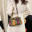 Elegant PU Leather Snakeskin Print Crossbody Bag