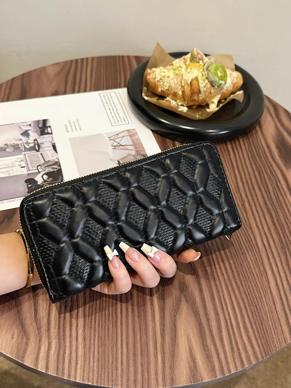PU Leather Solid Color Wallet - Korvel