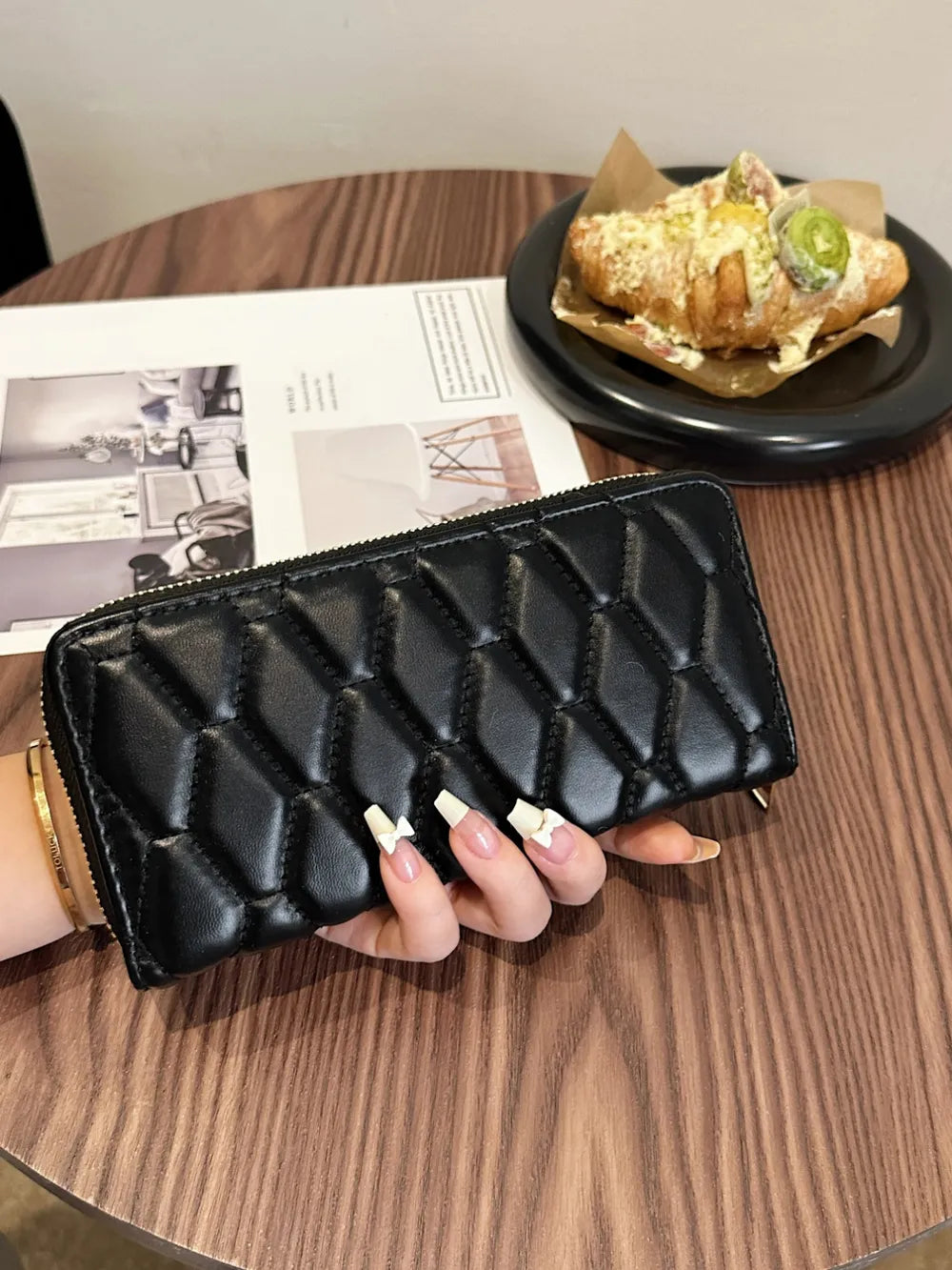 PU Leather Solid Color Wallet - Korvel