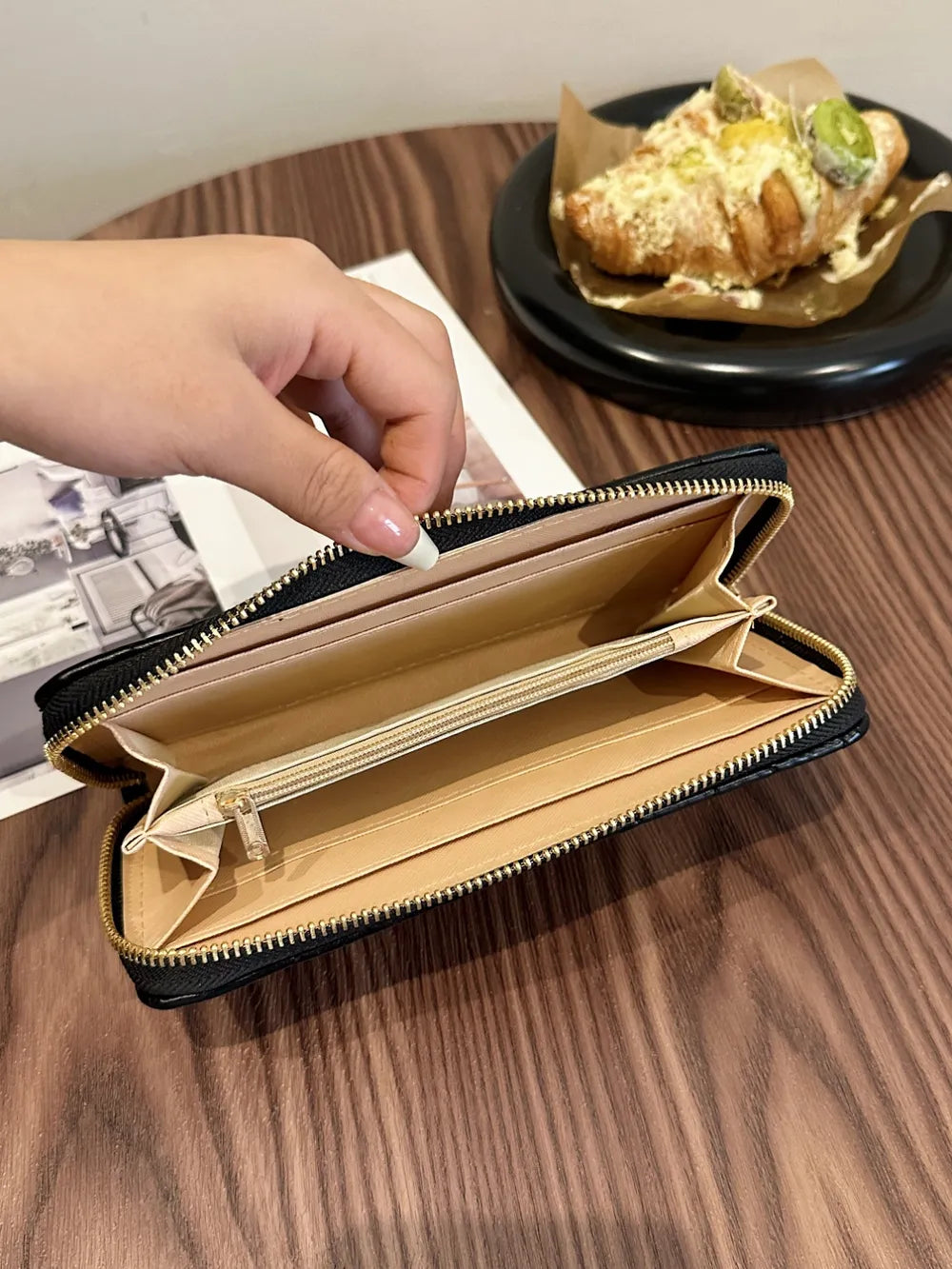 PU Leather Solid Color Wallet - Korvel