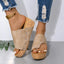 PU Leather Wedge Sandals - Korvel