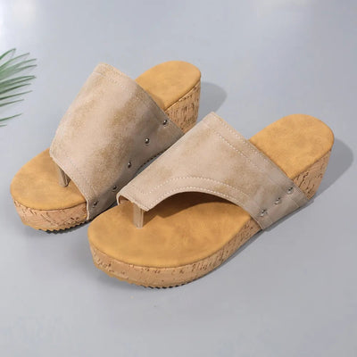 PU Leather Wedge Sandals - Korvel
