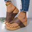 PU Leather Wedge Sandals - Korvel