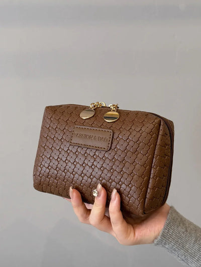 PU Leather Woven Clutch - Korvel