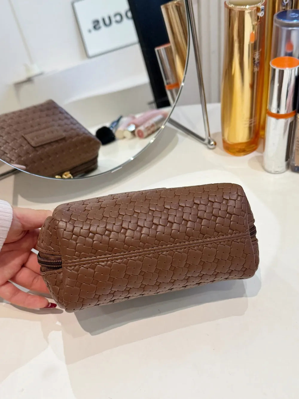 PU Leather Woven Clutch - Korvel