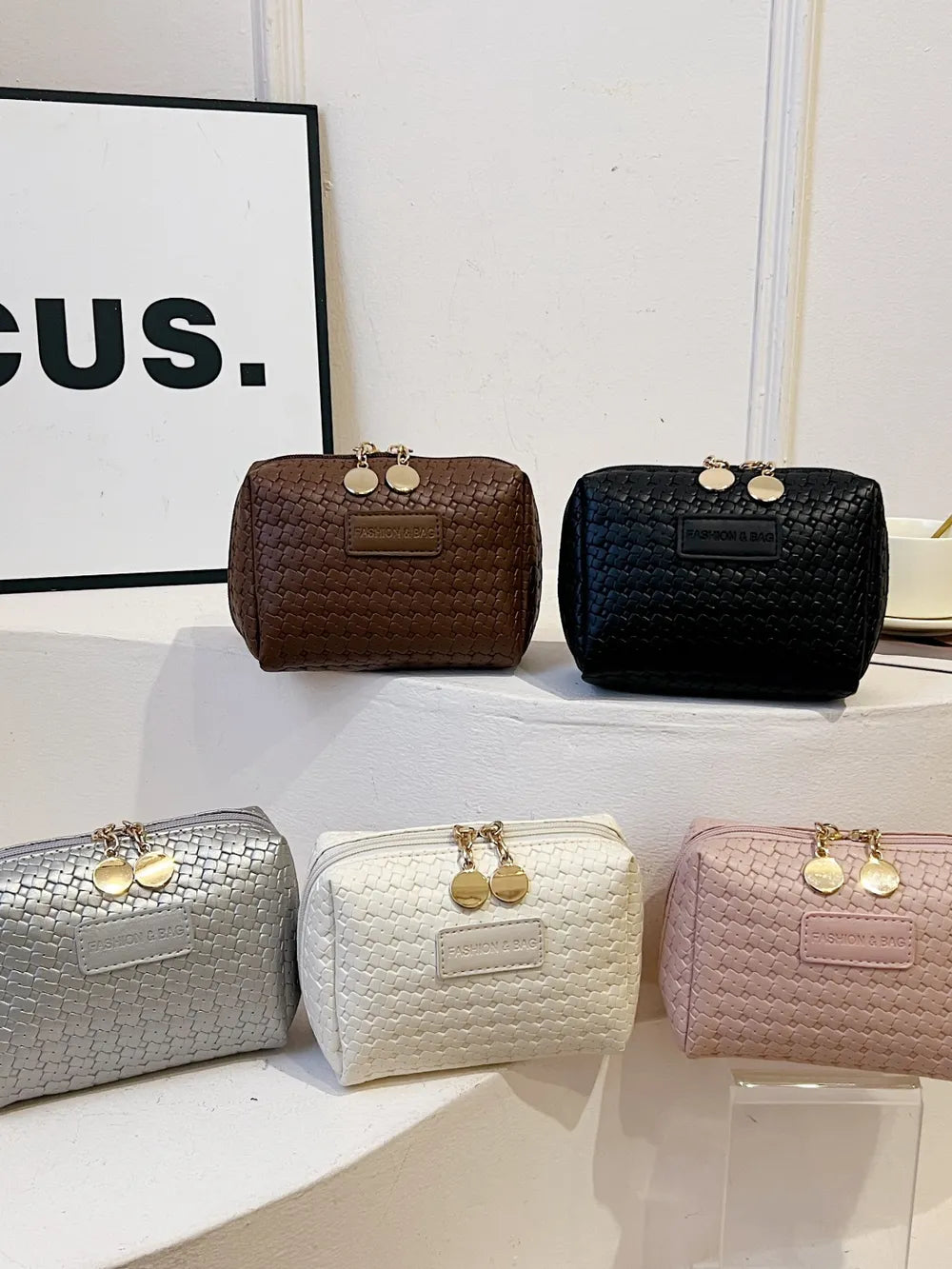 PU Leather Woven Clutch - Korvel