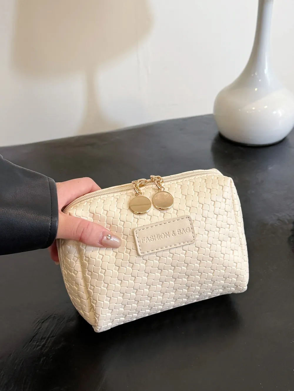 PU Leather Woven Clutch - Korvel