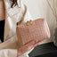 PU Leather Woven Clutch - Korvel