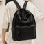 PU Leather Zip Backpack Bag - Korvel