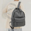 PU Leather Zip Backpack Bag - Korvel