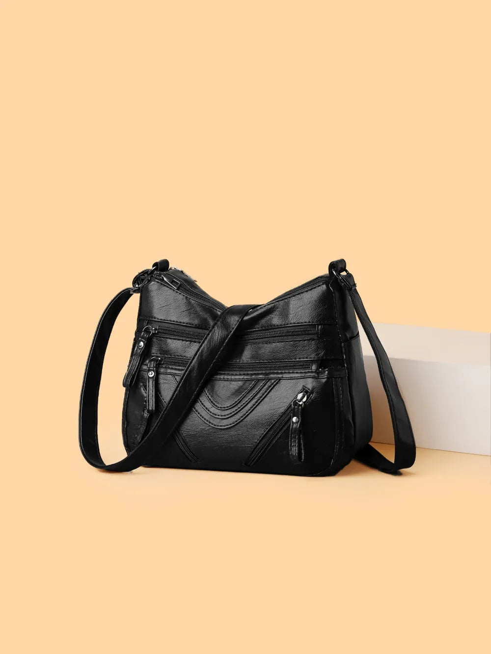 Premium PU Multi-Compartment Crossbody Bag