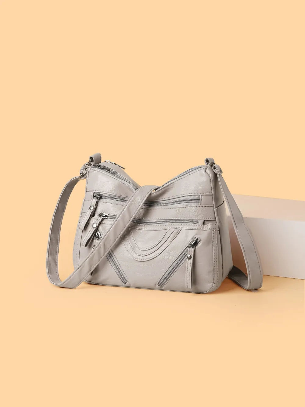 Premium PU Multi-Compartment Crossbody Bag