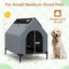 Elevated Outdoor Pet House with Ventilated Windows