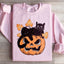 Sudadera con capucha de gato calabaza