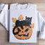 Sudadera con capucha de gato calabaza