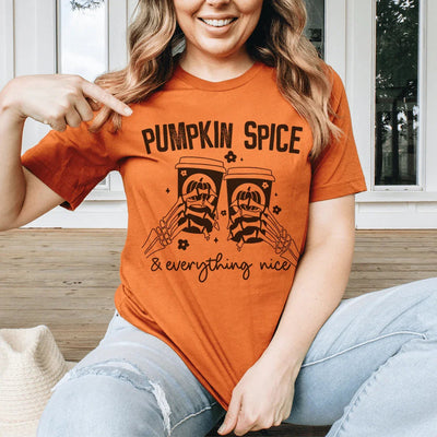 Camiseta con especias de calabaza y todo lo bueno