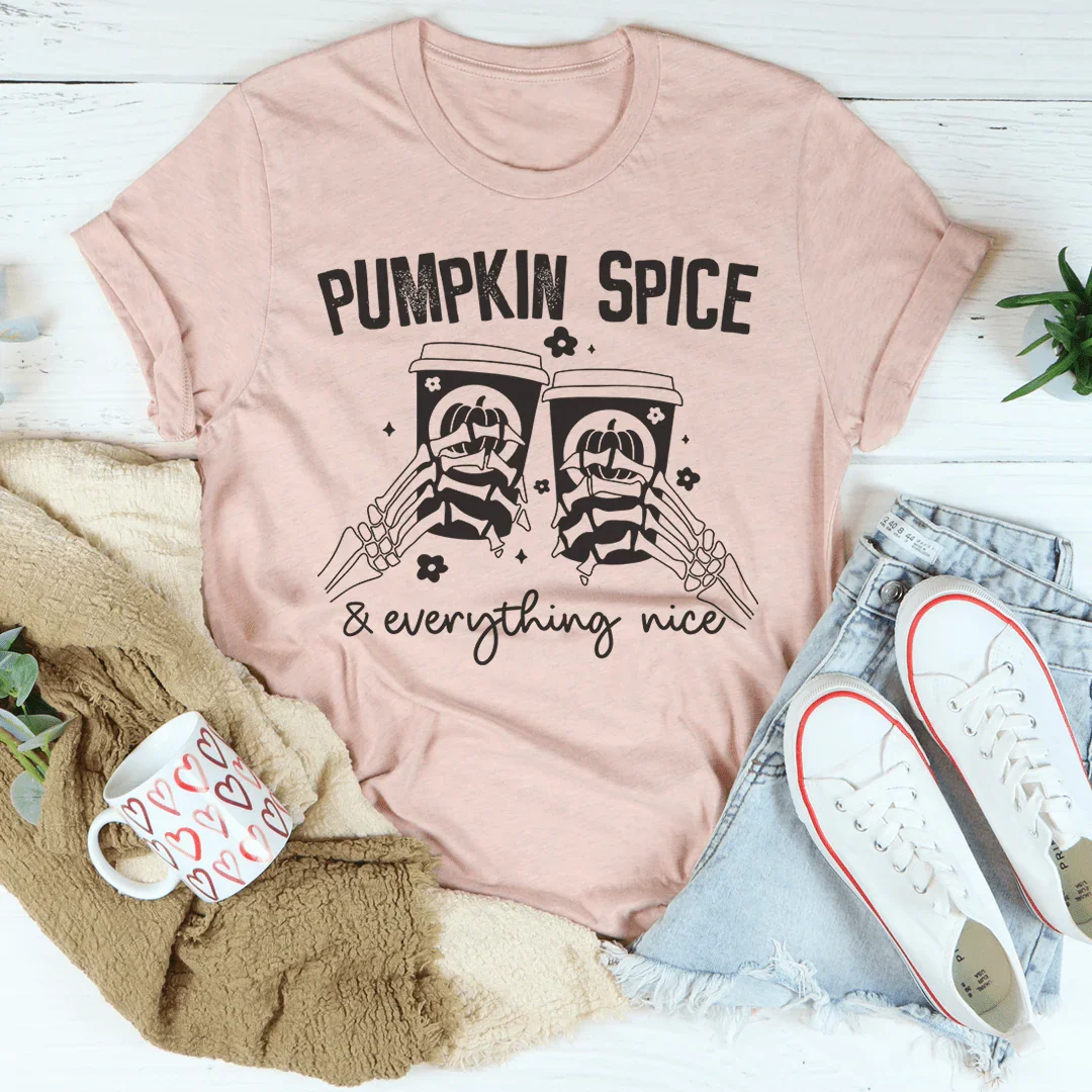 Camiseta con especias de calabaza y todo lo bueno