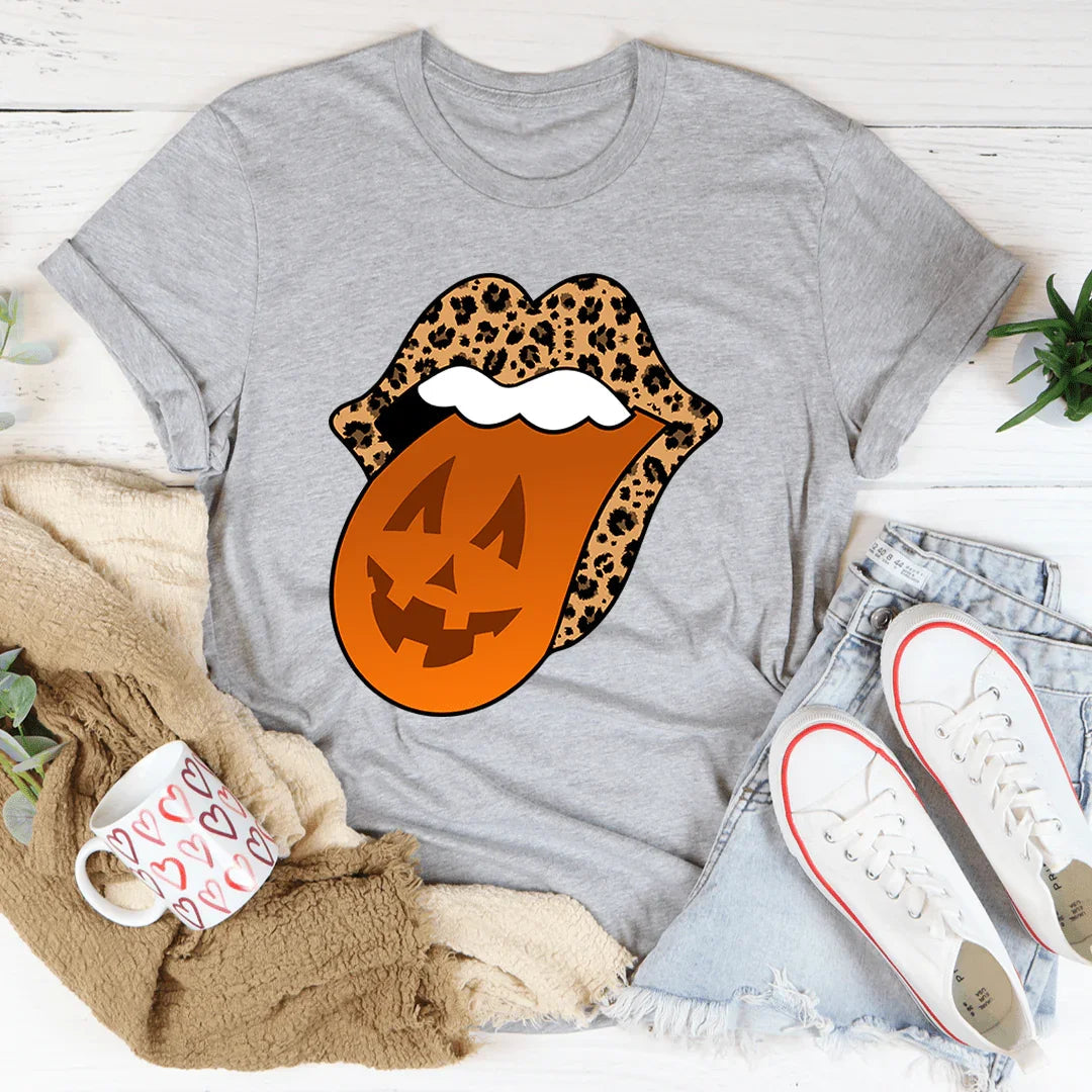 Camiseta con lengua de calabaza