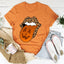 Camiseta con lengua de calabaza