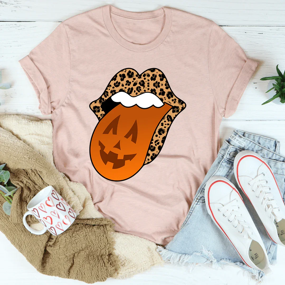 Camiseta con lengua de calabaza