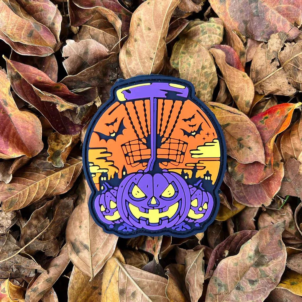Panier Citrouille Halloween 2025 - Patch PVC Disc Golf Violet