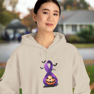 Sudadera de Calabazas y Cintas Moradas