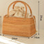 Pure handmade basket Nordic style storage picnic travel basket woven rattan women handbag - Korvel