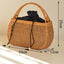 Pure handmade basket Nordic style storage picnic travel basket woven rattan women handbag - Korvel