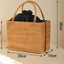 Pure handmade basket Nordic style storage picnic travel basket woven rattan women handbag - Korvel
