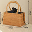 Pure handmade basket Nordic style storage picnic travel basket woven rattan women handbag - Korvel