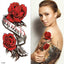 Tatouages Temporaires Fleurs 3D Pourpres - Autocollants de Corps de Luxe
