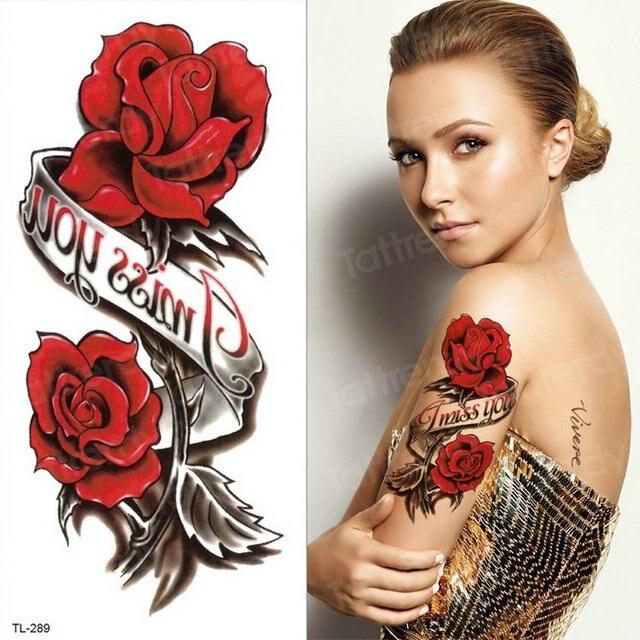 Tatouages Temporaires Fleurs 3D Pourpres - Autocollants de Corps de Luxe