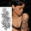 Tatouages Temporaires Fleurs 3D Pourpres - Autocollants de Corps de Luxe