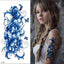 Tatouages Temporaires Fleurs 3D Pourpres - Autocollants de Corps de Luxe