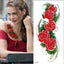 Tatouages Temporaires Fleurs 3D Pourpres - Autocollants de Corps de Luxe
