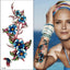 Tatouages Temporaires Fleurs 3D Pourpres - Autocollants de Corps de Luxe
