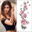 Tatouages Temporaires Fleurs 3D Pourpres - Autocollants de Corps de Luxe