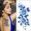 Tatouages Temporaires Fleurs 3D Pourpres - Autocollants de Corps de Luxe
