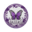 Vibrant Butterfly Round Rug for Epilepsy Awareness - Korvel