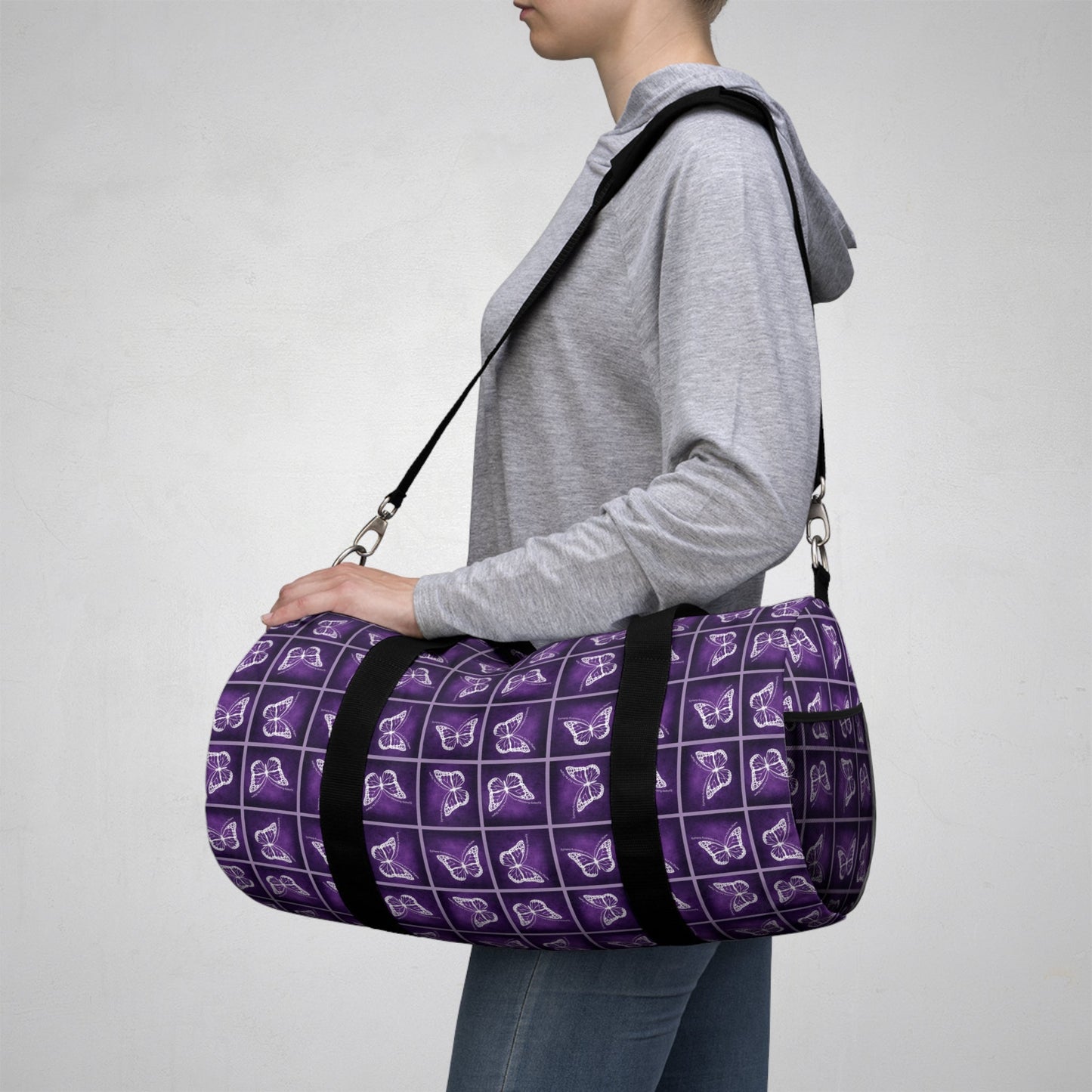 Sac de sport à motif papillon violet