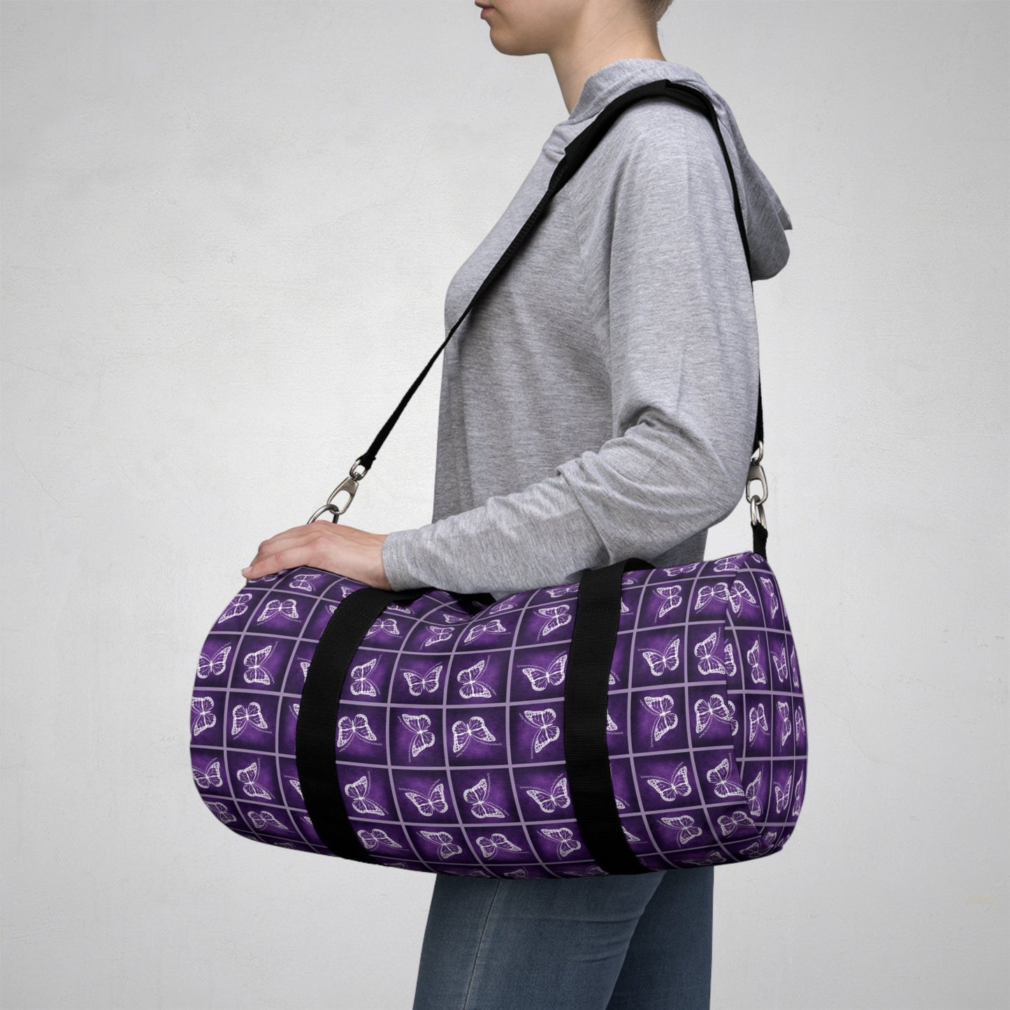 Sac de sport à motif papillon violet