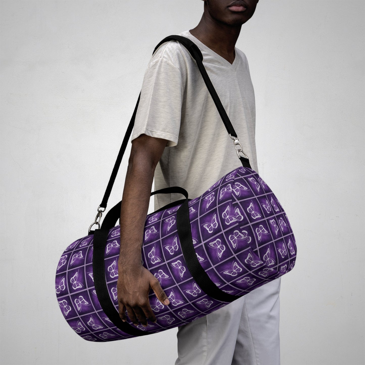 Sac de sport à motif papillon violet