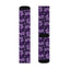 Chaussettes Crew à Motif Papillon Violet