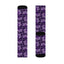 Chaussettes Crew à Motif Papillon Violet