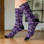 Chaussettes Crew à Motif Papillon Violet