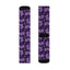 Chaussettes Crew à Motif Papillon Violet