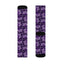 Chaussettes Crew à Motif Papillon Violet